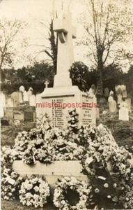 REAL PHOTO POSTCARD OF HATHERLEIGH WAR MEMORIAL, (NEAR OKEHAMPTON), DEVON - Picture 1 of 2
