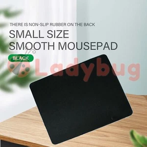Black Mouse Mat Laptop Computer Office Mouse Logi Pad Mat - Picture 1 of 4