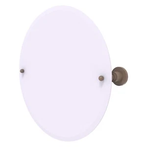 Allied Brass AP-90-SHB Frameless Round Tilt Mirror w/ Beveled Edge Shaded Beige - Picture 1 of 1