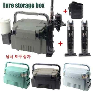 Fishing Tackle Box Multifunction Fisherman Tackle Box Plastic Fishing Rod New - Imagen 1 de 25