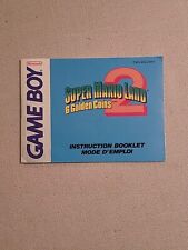 Super Mario Land 2 (Nintendo Game Boy,  1992) Authentic MANUAL ONLY 