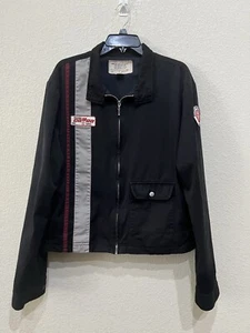 Used GUESS Marciano Vintage 80's Racing Style Jacket Black Size Large - Picture 1 of 6
