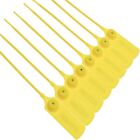 100Pcs Yellow Name ID Tags Plastics With Strap Reusable Tag Label  Office