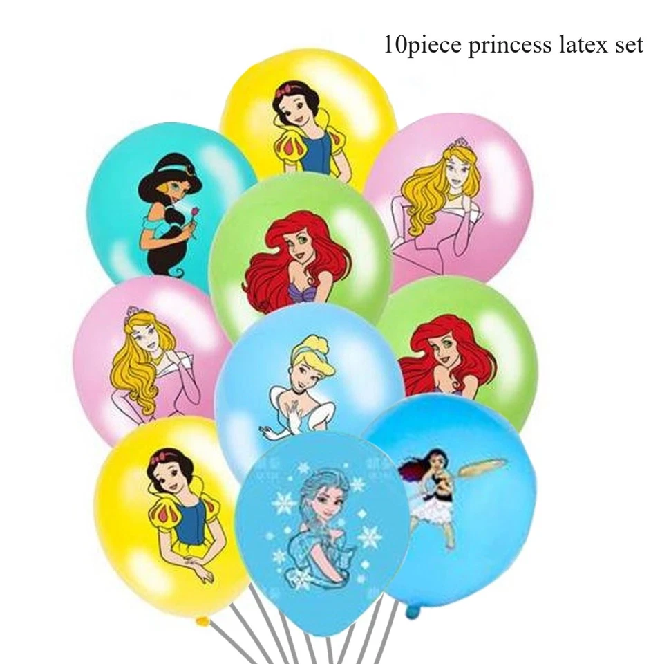 10 Piezas Princesa Látex Globo Helio Relleno Aire Niño Cumpleaños Fiesta Decoración Foto 1 de 1