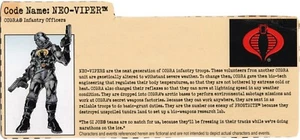Hasbro G.I. Joe ARAH 2002 File Card: NEO-VIPER Cobra Infantry Officer  - Picture 1 of 1