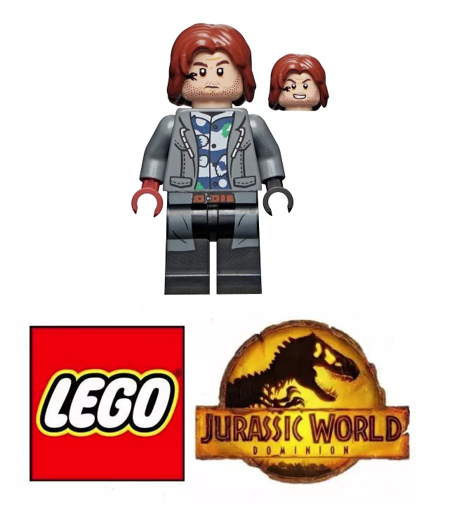LEGO Jurassic World Rainn Delacourt Dark Blue White Shirt Minifigure 76945