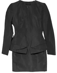 ESCADA Skirt Suit Blazer Peplum Silk Blend Career Suit Skirt 34 Jacket 36 - Picture 1 of 23
