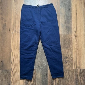 Lands' End Sherpa Fleece Lined Pants Boys Size XL 16-18 Husky in Navy Blue - Picture 1 of 4