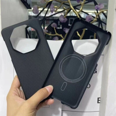 Funda Magnética Genuina Fibra de Carbono Aramida para Huawei Mate 60 RS Mag Safe Cover Foto 1 de 4