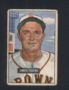 1951 Bowman #101 Owen Friend GVG 105356 