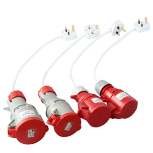 3 Phase PAT Testing Adaptors 415V 32a 16a Socket to Plug 415PSKIT2 Case - Picture 1 of 8