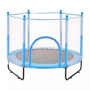 60" Trampoline for Kids Mini Toddler Trampoline with Net Indoor Outdoor - Picture 1 of 11