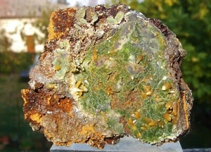 - Minerali Grezzi Cristalloterapia - MIMETITE con WULFENITE (1) messico - Picture 1 of 5