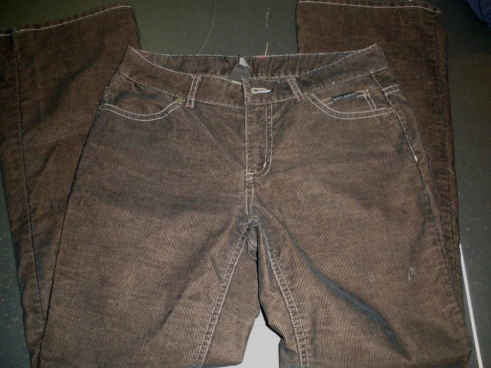 Auténtico Harley Davidson Mujer Pantalones Talla 8 Negro Pana Foto 1 de 4