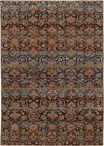 3x5 Sphinx Multi-Color Floral Rings Buds Area Rug 6836C - Aprx 3' 3" x 5' 2" - Picture 1 of 1