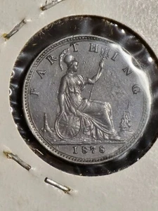 1878 Farthing - Victoria UK Bronze Coin - GEM UNCIRCULATED CONDITION! BEAUTY! - Picture 1 of 2