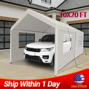10x20 ft Outdoor Heavy Duty Carport Car Canopy Garage Shelter Wedding Party Tent - Picture 1 of 7