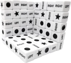 50 Pieces Left Right Center Dice Only 50 Dices Left Right Center Dice Game Prime - Picture 1 of 12