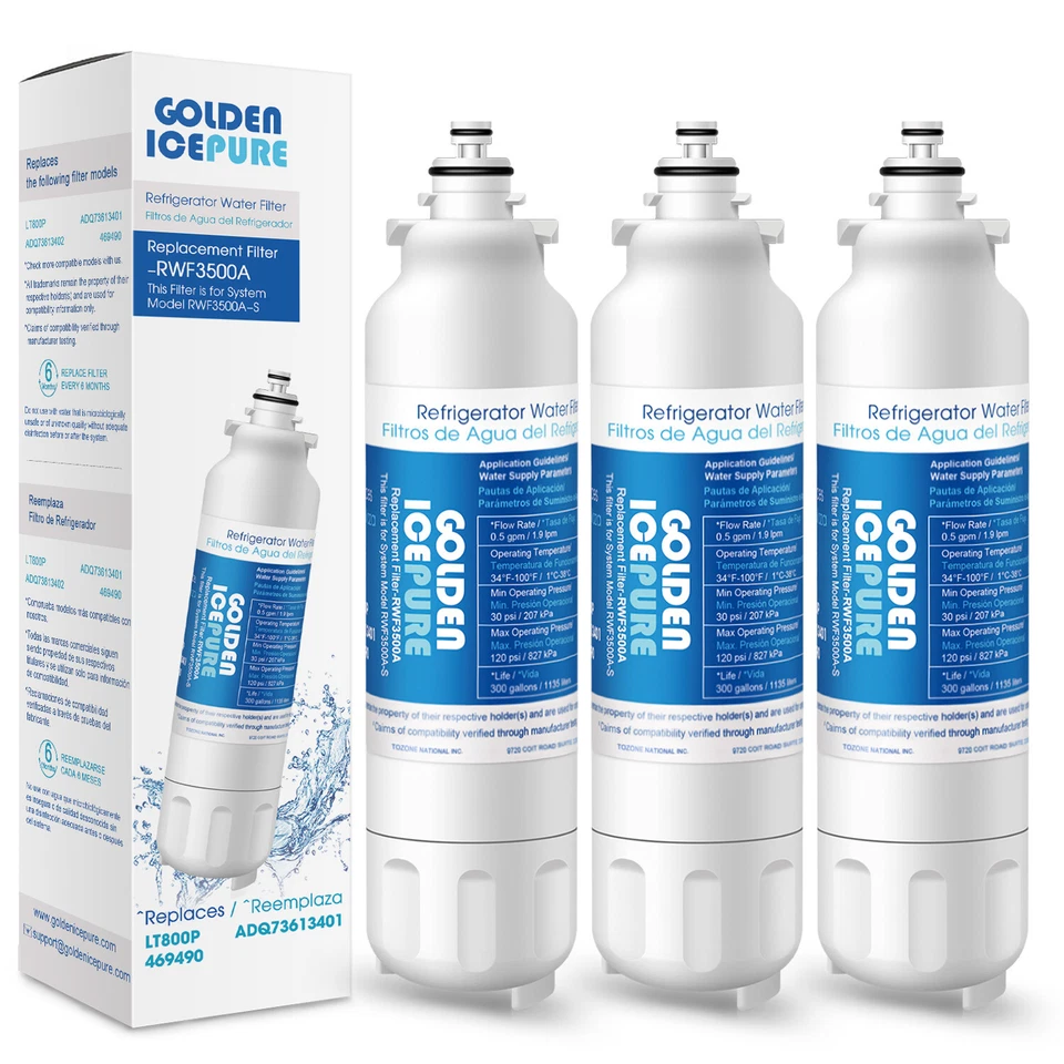 Golden ICEPURE Rwf3500a Refrigerator Water Filter Replacement for LG