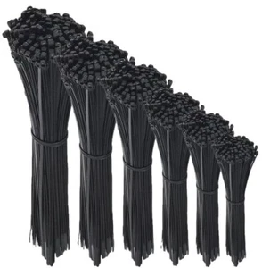 BLACK CABLE TIES / ZIP WRAPS LONG SHORT Thick Thin Narrow Small Fastener QUALITY - Picture 1 of 5