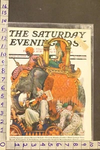 1928 CIRCUS CARNIVAL CLOWN COSTUME ETHNIC ELEPHANT JACKSON ART COVER SA13 - Picture 1 of 1