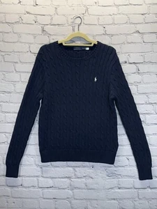 Ralph Lauren Sport Sweater Womens Size XL Blue Cable Knit Preppy Casual Career - Picture 1 of 8