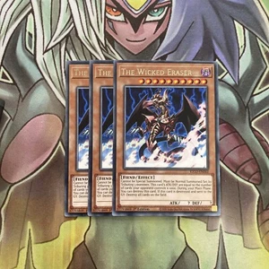 KICO-EN062 x3 The Wicked Eraser Rare Excellent Condition Yugioh  - Picture 1 of 2