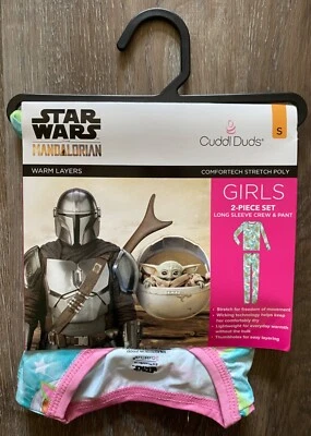 CUDDL DUDS~Star Wars Mandalorian 2 Pc Long Underwear Set~Girl's Size SMALL~NEW~S - Image 1 of 4