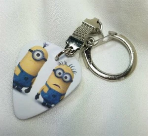 Two Minions Guitar Pick Key Chain - Picture 1 of 2
