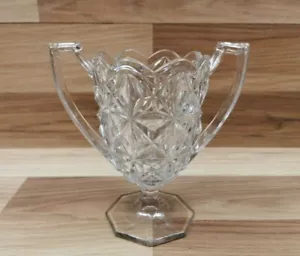 Vintage klare Pressglas Trophäenvase - Bild 1 von 8