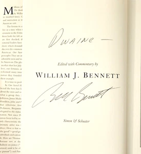 WILLIAM BENNETT Signed Book Our Sacred Honor 1997 First Edition Hardcover - Picture 1 of 11