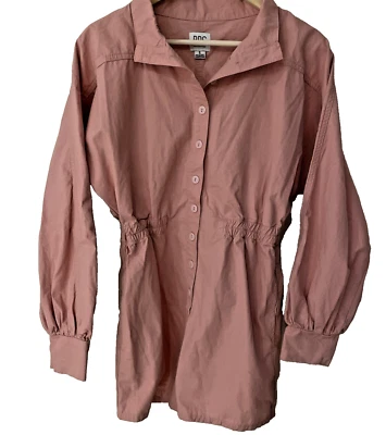 Mono Mameluco Urban Outfitters BDG Para Mujer S Rosa Pétalo Cambray Boho Nuevo Con Etiquetas Foto 1 de 4