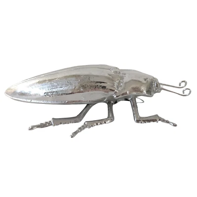 Deko Figur Wand Kakerlake Küchenschabe Käfer silber Wanddekoration Dekoobjekt - Bild 1 von 4