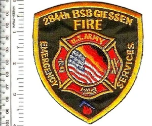 US Army Germany 284th BSB Gießen Fire & Emergency Services Army Depot Patch - Bild 1 von 1