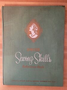Singer Sewing Machine Skills Reference Book - Hardcover - Green Retro - 1954