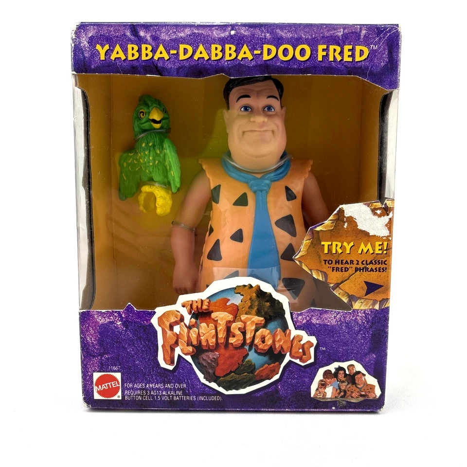 1993 Mattel The Flintstones Movie Yabba Dabba Doo Fred Action Figure 11667