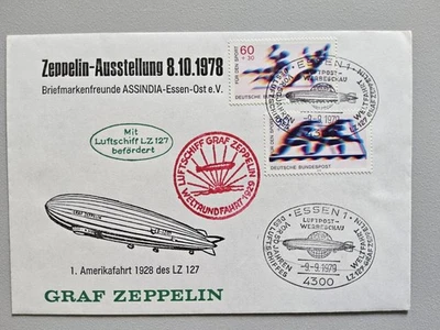 Sonderbeleg Graf Zeppelin 1. Amerikafahrt 1928 LZ 127 Deutsche Bundespost 1979 - Bild 1 von 2