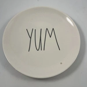 Colección Artesanal Rae Dunn Yum Plato Blanco Granja 6.24" - Imagen 1 de 2
