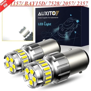 Canbus 1157 7528 LED Backup Reverse Light Bulbs 6000K Super Bright White 2800LM - Picture 1 of 23