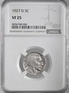 1927-D  5C BUFFALO NICKEL  DENVER MINT   NGC VF25  #8404748-006 - Picture 1 of 4
