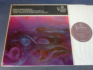 ED1 RACHMANINOV - PIANO CONCERTO NO 3 LP, BSO, Munch, Byron Janis, RCA VICS 1032 - Picture 1 of 4