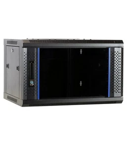 6 HE Serverschrank, Wandgehäuse, mit Glastür (BxTxH) 600 x 450 x 367mm - Bild 1 von 8