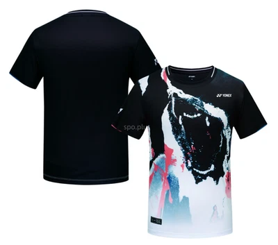 YONEX 25F/W Men's Badminton T-Shirts Sports Training Tee Top Black NWT 253TS031M - Image 1 of 4