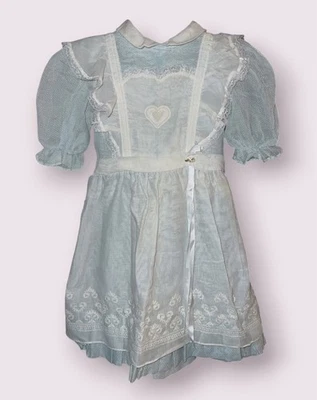 Vestido Dorissa of Miami Años 70 De Colección Niñas 6X Floral Volantes Manga Abullonada Pradera Foto 1 de 4