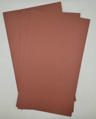 LOT OF 3-Model Builders Supply #RBR-4 O Scale Rough Brick 7"x12" Styrene Sheets - Image 1 of 2