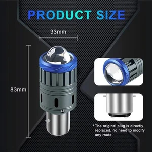 Motorcycle LED Headlight Lens Bulb H4 H6 BA20D for Enhanced Driving Experience - Picture 1 of 12