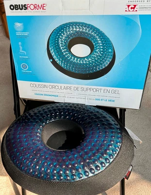 Cojín de soporte de gel circular solución de asiento perfecta máxima comodidad ObusForme Foto 1 de 4