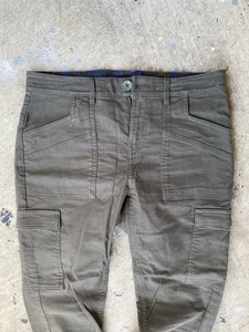 Prana Nikit Green Ankle Cargo Pant Size 8 Organic Cotton Stretch BAWR - Picture 1 of 7