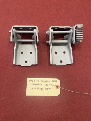 Juego de bisagras de puerta LH original GM Oldsmobile 1968-72 Foto 1 de 4