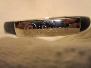iRenew Bracelet. Black Silicone & Stainless Steel.- - Picture 1 of 2